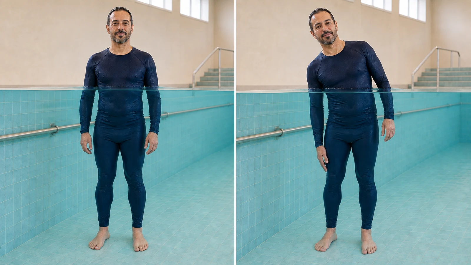 خم‌شدن جانبی تنه در آب