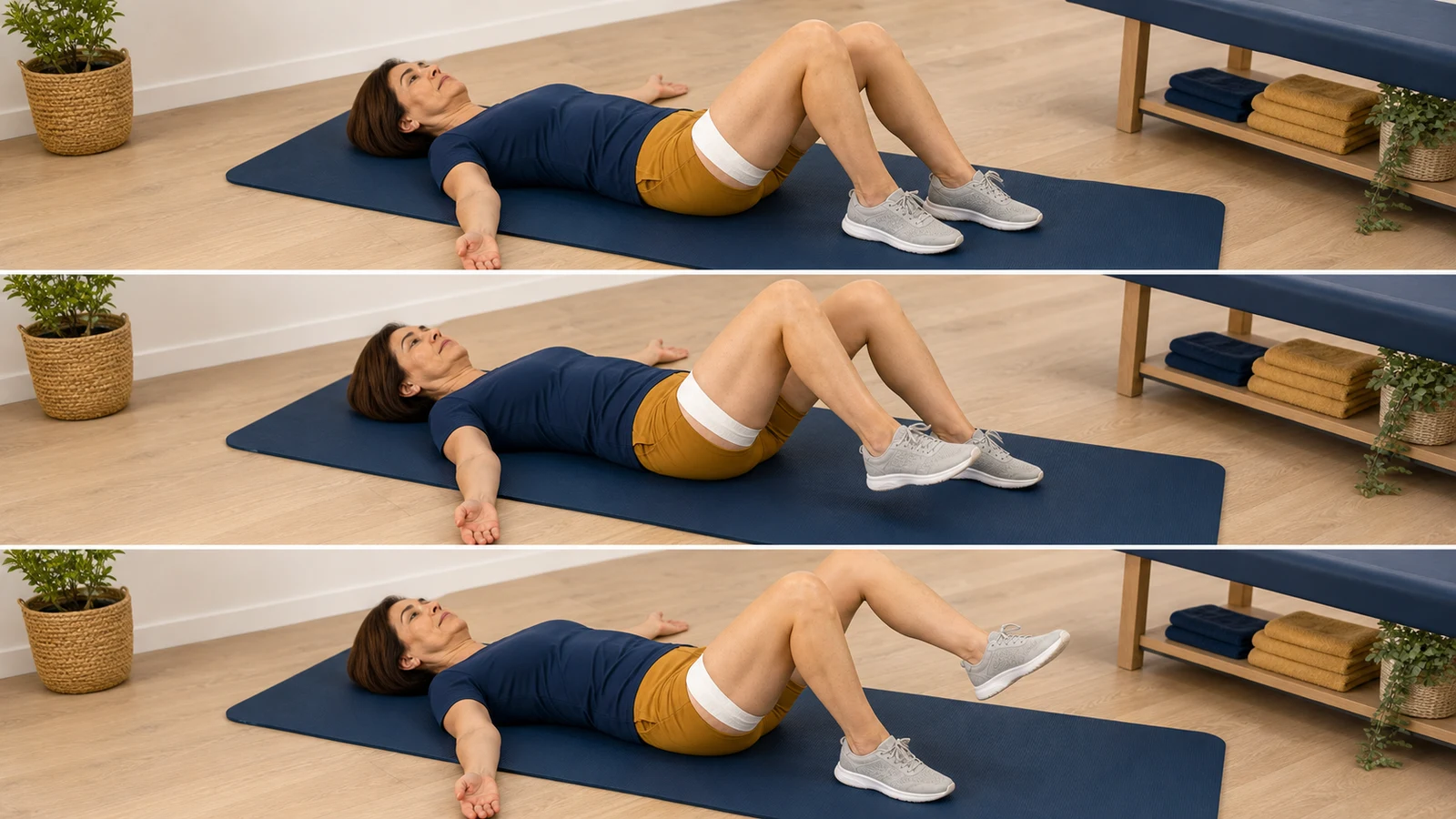 Instructional image for Supine Marching